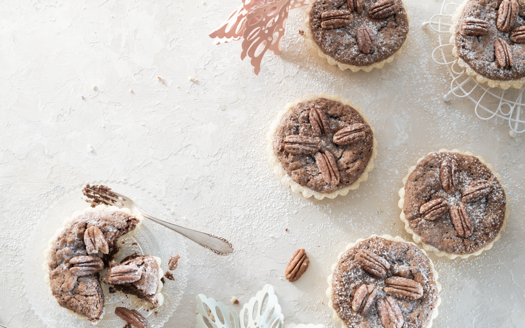 Tartaletas de chocolate y frutos secos