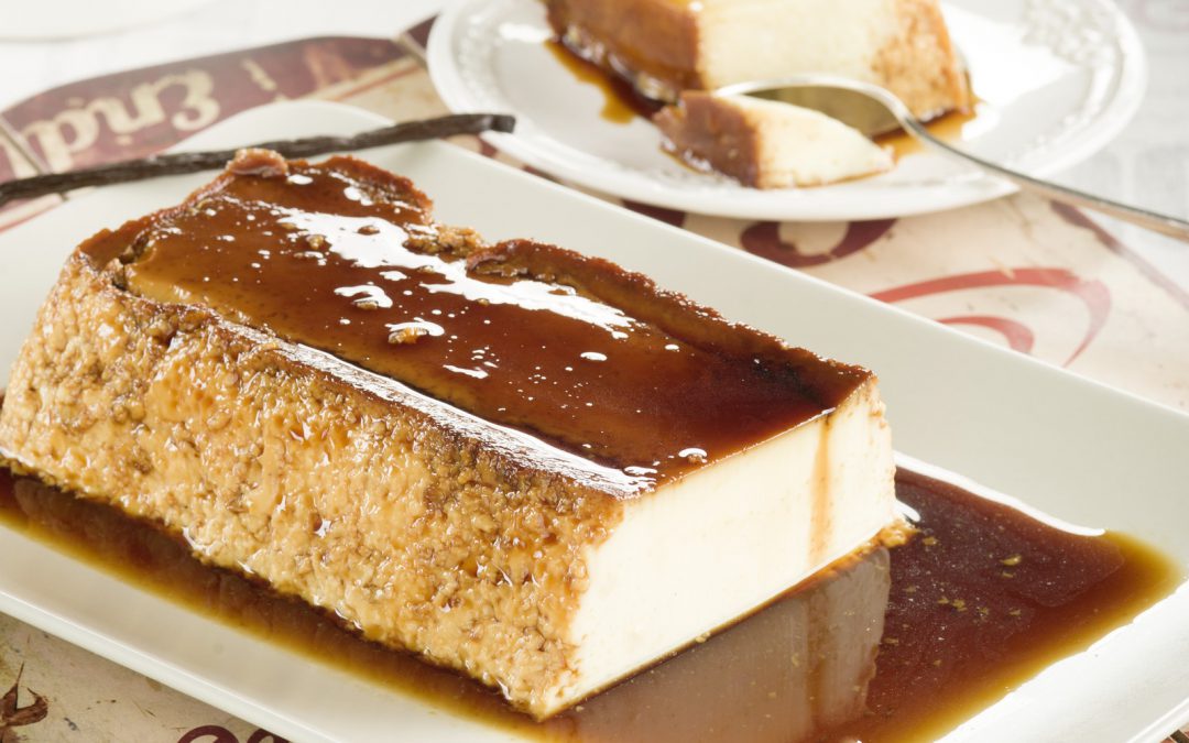 Flan de crema y vainilla