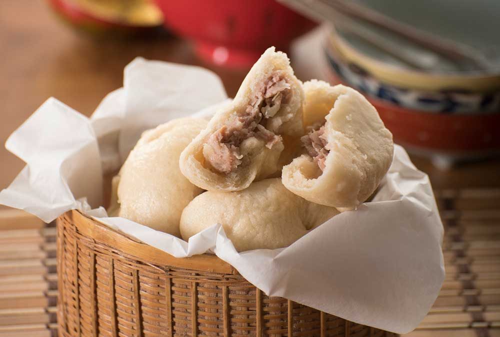 PANECILLOS AL VAPOR RELLENOS DE CARNE DE CERDO (BAOZI)