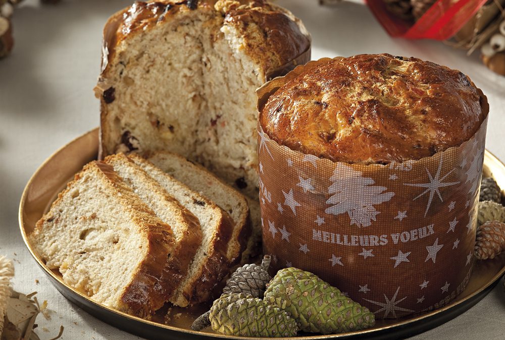 PANETTONE CON NUECES, ARÁNDANOS Y CHOCOLATE BLANCO