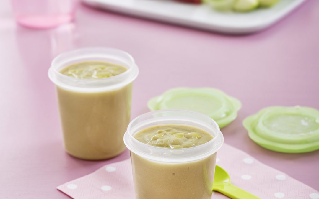 PURÉ DE PAPA, ARVEJAS, ZAPALLO ITALIANO Y CARNE