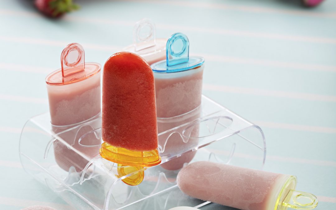 PALETAS DE FRUTILLA CON GELATINA