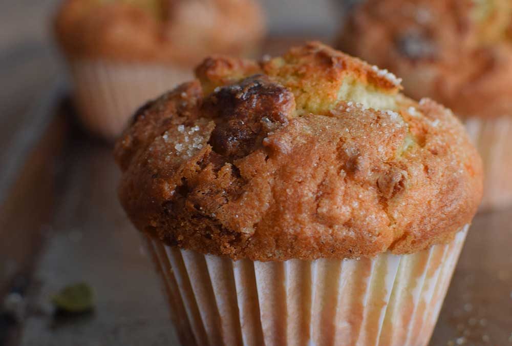 MUFFINS DE CHOCOLATE BLANCO Y CARDAMOMO