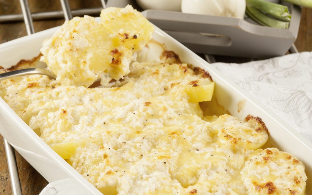 PAPAS GRATINADAS CON CREMA DE QUESO