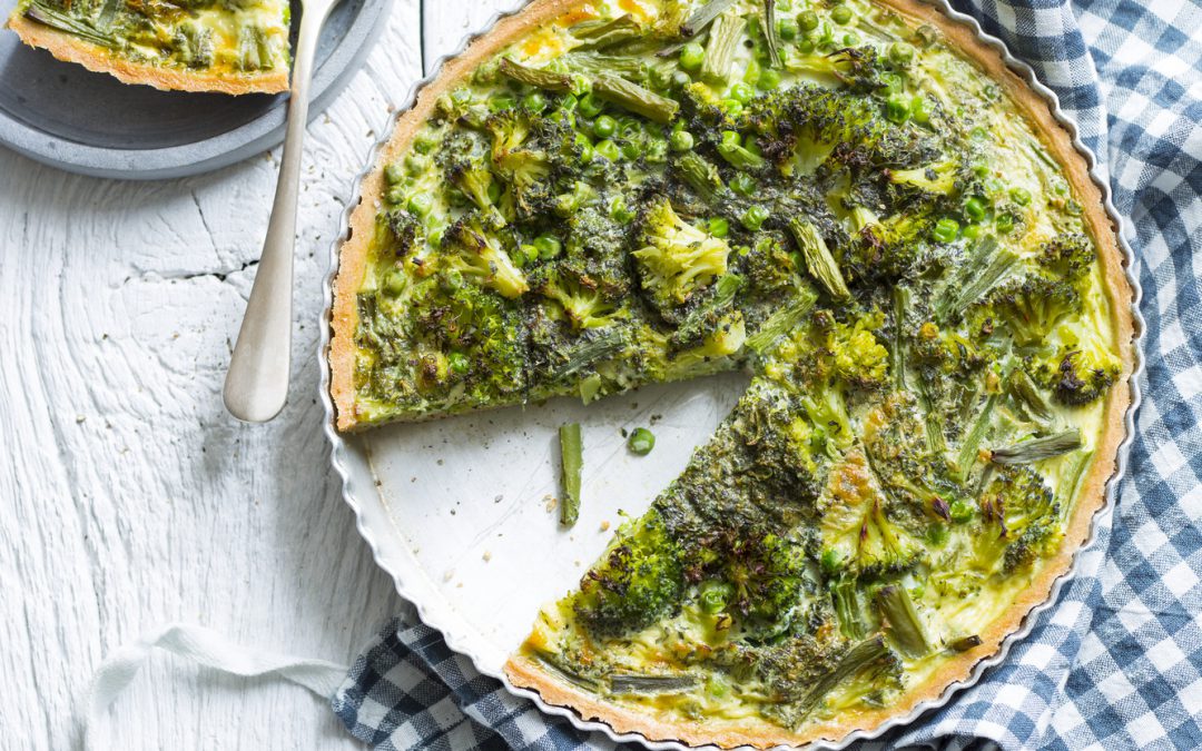 QUICHE DE BRÓCOLI CON HARINA DE QUINOA